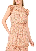 Petite Printed Midi Dress