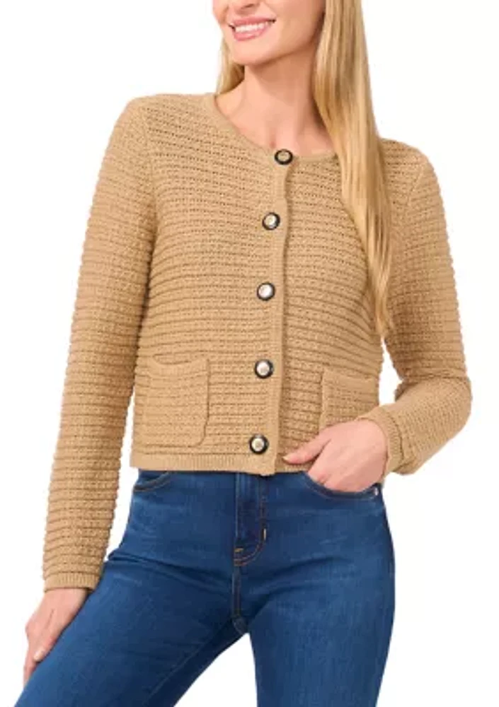 Petite Lurex Cardigan Sweater