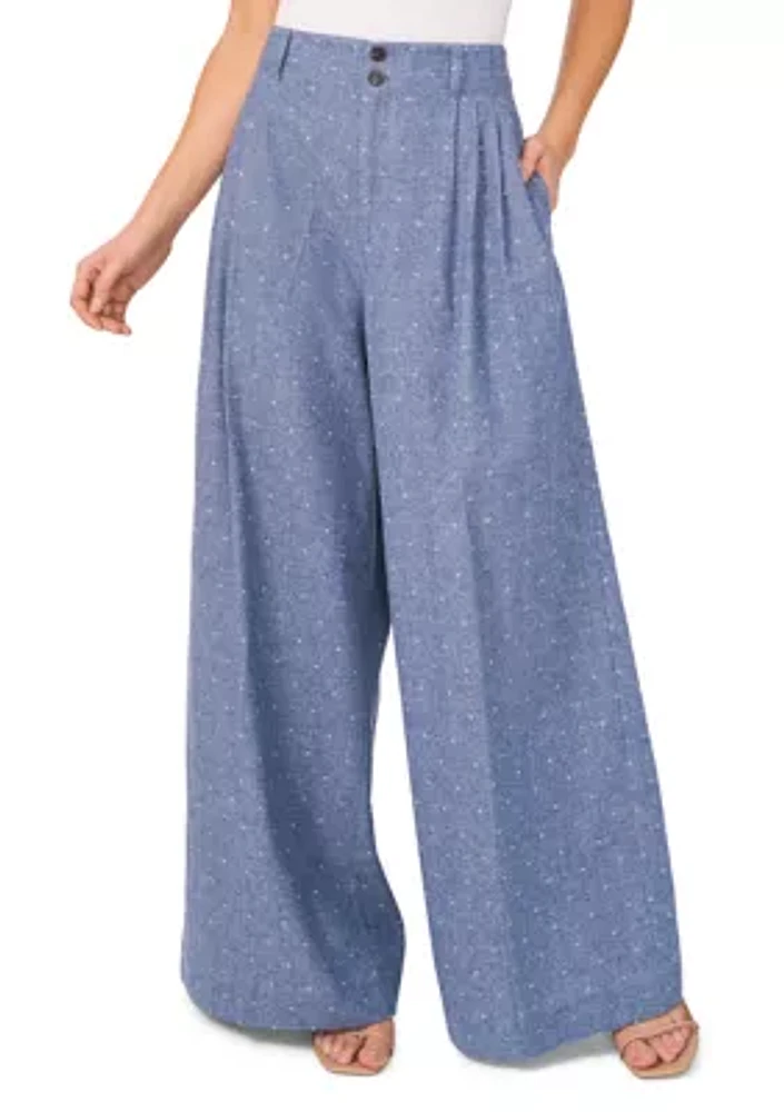 Petite Pleated Wide Leg Pants