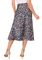 Petite Floral Midi Skirt