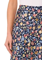 Petite Floral Midi Skirt