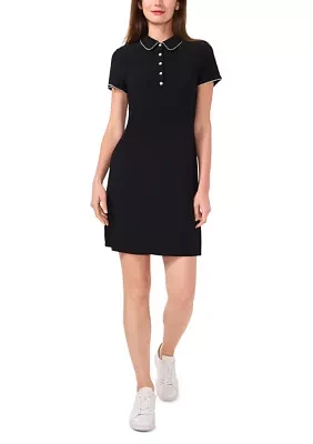 Women's Short Sleeve Collared Dress