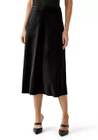 Women's Velvet Midi Skirt