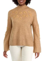 Women's Floral Embroidered Sweater