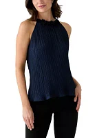 Women's Rosette Halter Neck Blouse