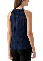 Women's Rosette Halter Neck Blouse