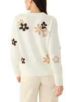 Women's Floral Crew Neck Sweater