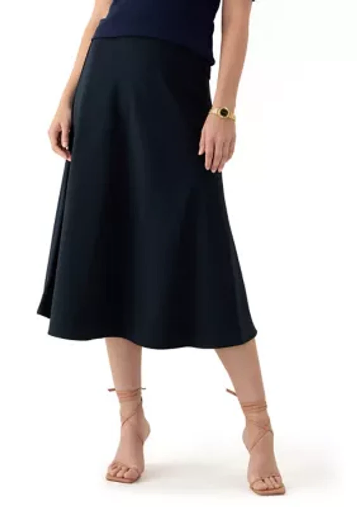 Women's Satin Midi Skirt