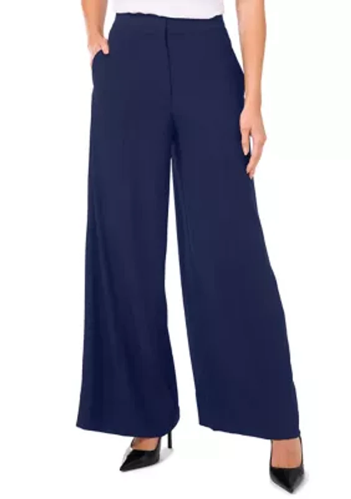 Petite High Rise Single Pleat Pants