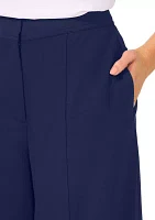 Petite High Rise Single Pleat Pants