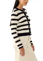 Petite Striped Cardigan Sweater