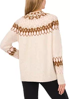 Petite Funnel Neck Fair Isle Sweater