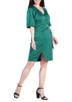 Wrap Midi Dress With Belt