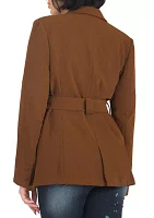 Women's Crepe Gina Solid Wrap Blazer