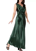 Women's Cowl Neck A-line Sleeveless Maxi Dress