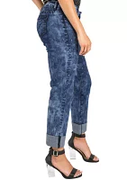 Encrusted Diamond Boyfriend Jeans