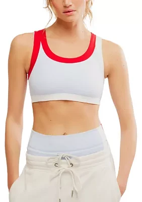 Never Better Ringer Color Block Sports Bra