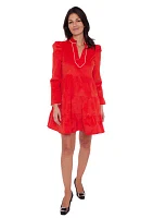 Women's Long Sleeve Corduroy Tunic Dress