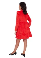 Women's Long Sleeve Corduroy Tunic Dress