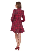 Women's Long Sleeve Plaid Tunic Dress