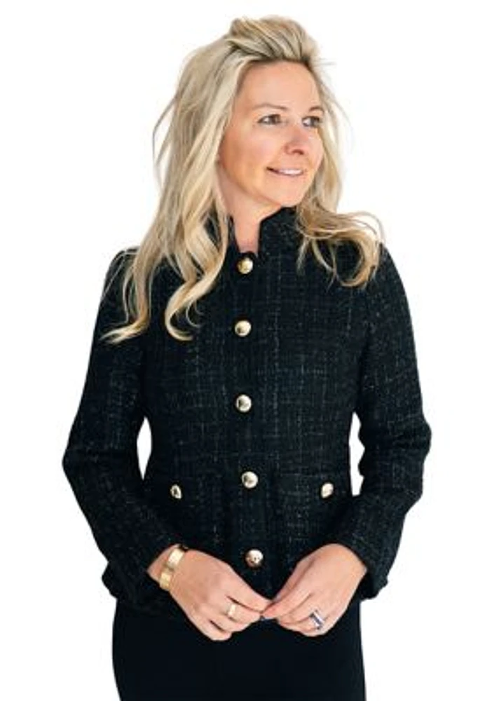 Women's Sparkle Tweed Classic Blazer