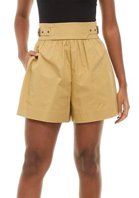 Women's Buckle Waist Detail Shorts