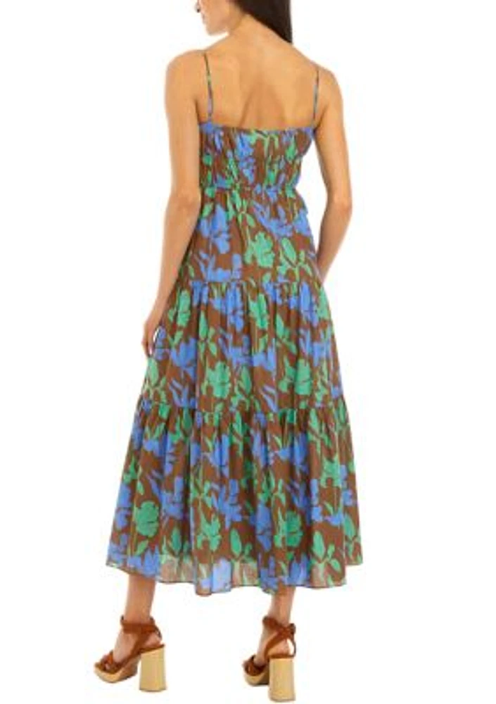 Women's Floral Print Midi Dress