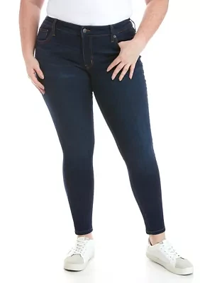 Plus Mid Rise Skinny Jeans - Short