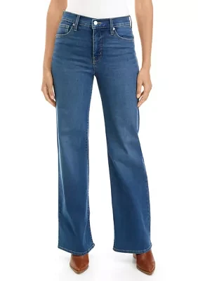 Women's High Rise Slim Wide Leg Pants