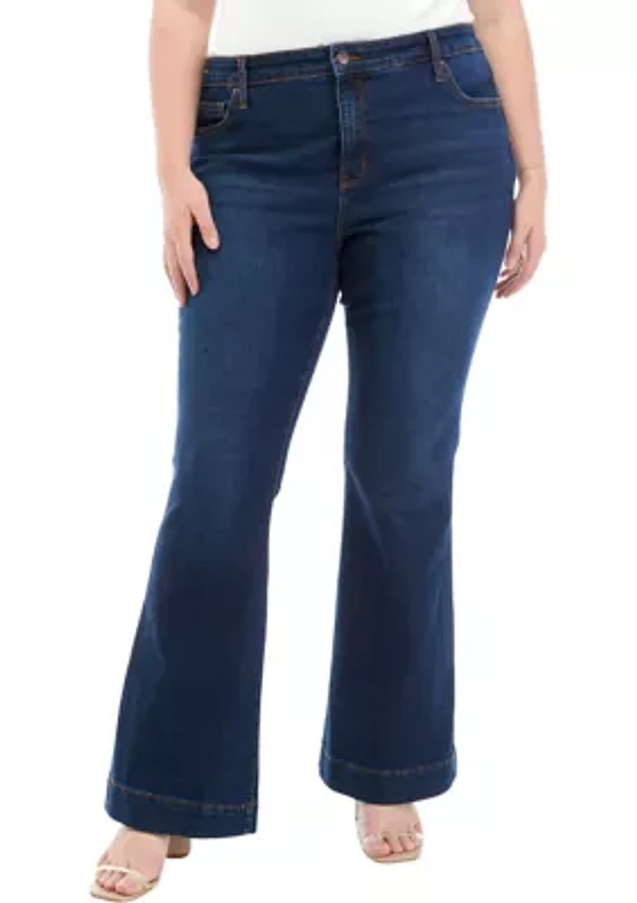 Plus High Rise Flare Jeans