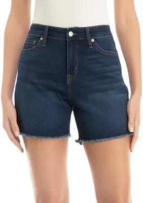 Women's 5'' Frayed Hem Denim Shorts