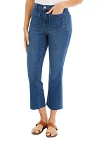 Women's Patch Pocket Denim Pants