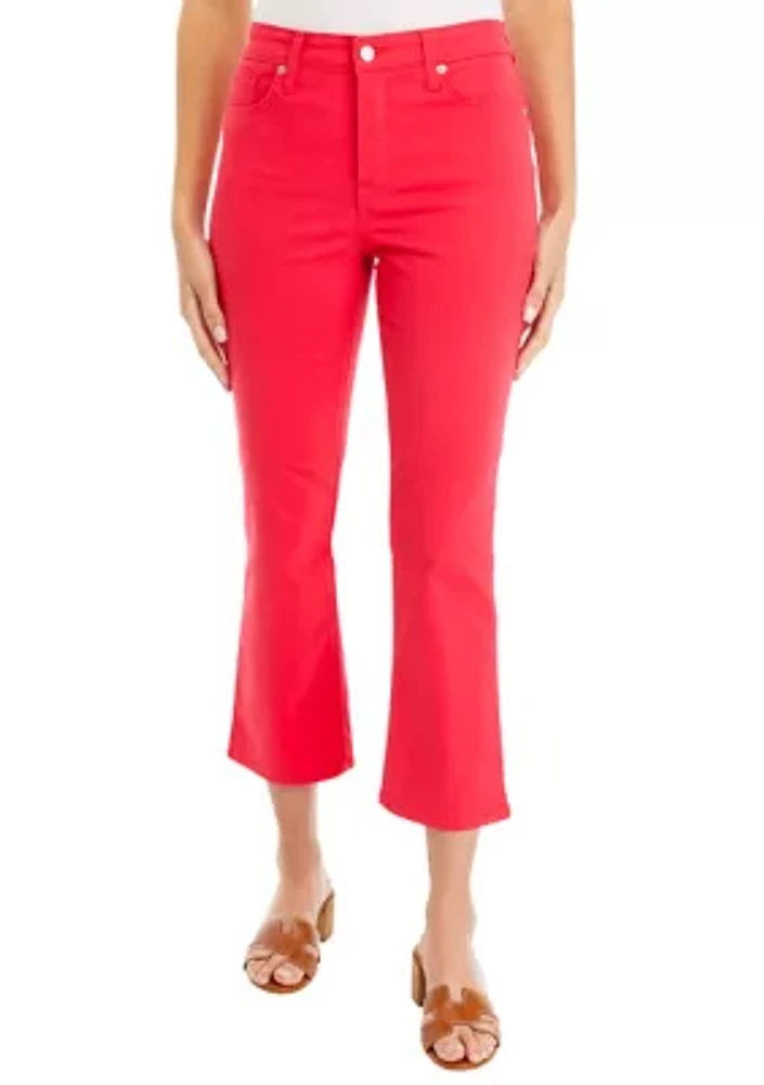 Women's High Rise Cropped Flare Jeans