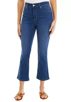 Women's High Rise Cropped Flare Jeans