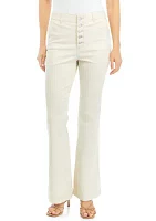 Women's Button Fly Flare Jeans