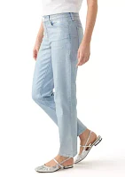 Women's Silver Foil Straight Jeans