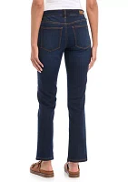 Petite Mid Rise Straight Jeans