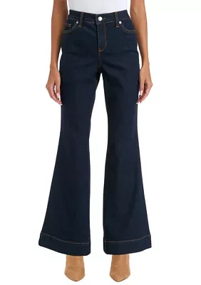 Petite High Rise Flare Jeans