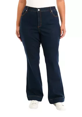 Plus High Rise Flare Jeans