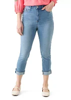 Women's Roll Cuff Cropped Jeans