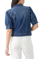 Women's Puff Sleeve Denim Jacket