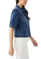 Women's Puff Sleeve Denim Jacket