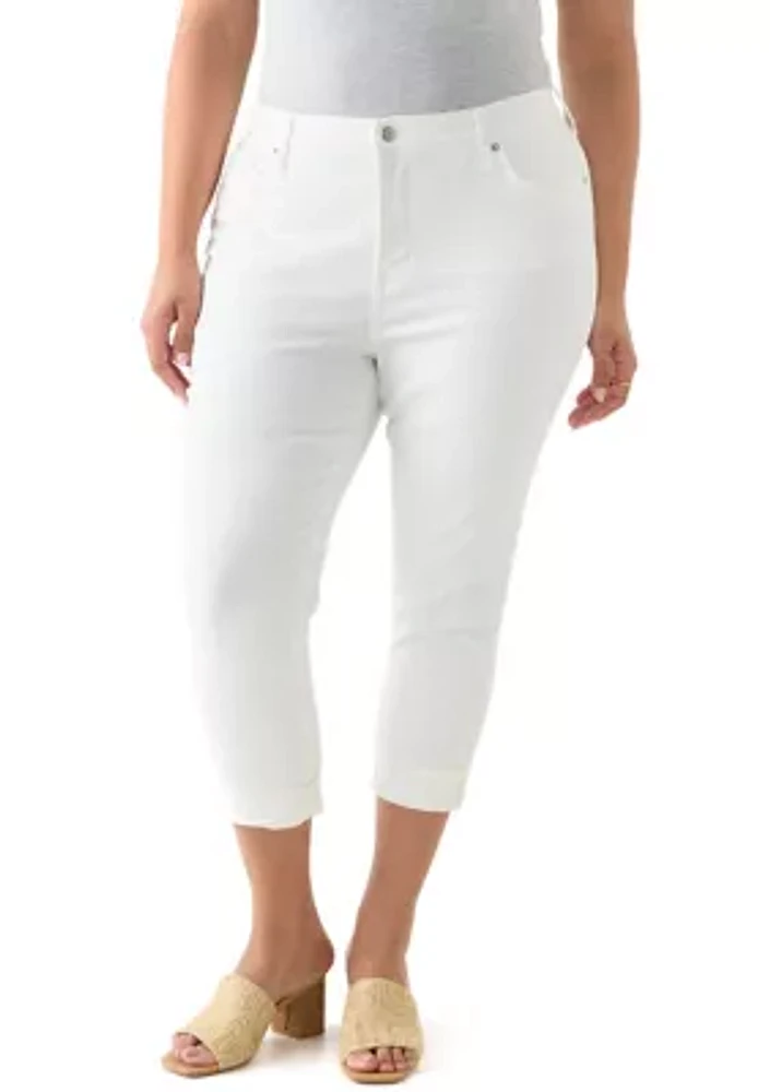 Plus Roll Cuff Cropped Pants