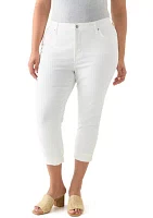 Plus Roll Cuff Cropped Pants