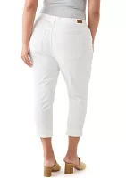 Plus Roll Cuff Cropped Pants