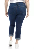 Plus High Rise Straight Leg Denim Jeans