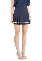 Pleated Mid Rise Skorts