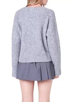 Blend Cropped Fuzzy Sweater