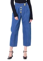 Cropped Denim Trousers