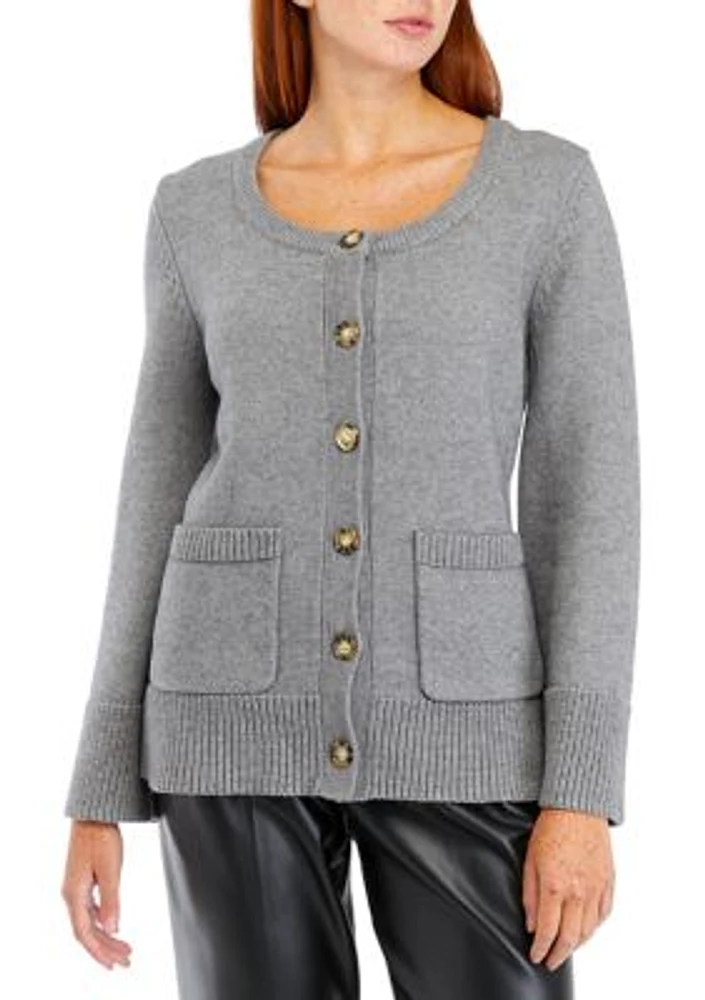 Women's Round Neck Cardigan